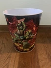 Vintage Teenage Mutant Ninja Turtles TMNT Metal Tin Trash Can Wastebasket