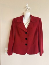 Kasper Classics Red Women Women's Suit, Jacket Size 14 P
