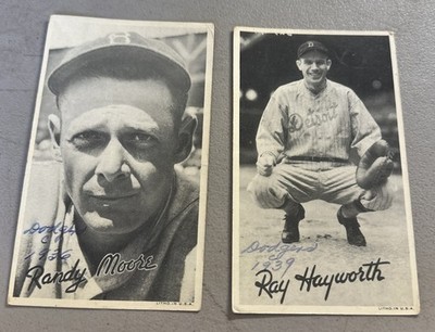 1936 Goudey Randy Moore, Ray Hayworth Baseball Card Wide Pen, Lot Of 2.