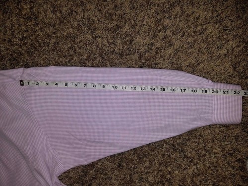 VINEYARD VINES Men's Pink Check Long Sleeve Button Down Shirt 17 1/2 34 - Picture 8 of 8