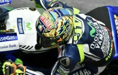 Model Helmet 1:8 Minichamps Valentino Rossi Moto Yamaha Mugello 2014 Die Cast - Image 3 of 3