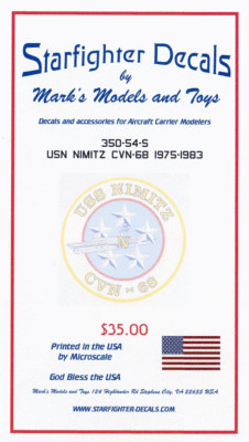 Starfighter Decals 35054 x 1/350 USS Nimitz CVN68 1975-83 Deck Markings