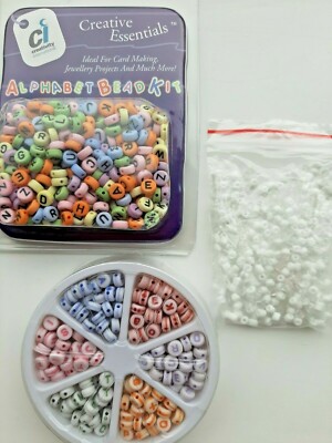 Creative Essentials Alphabet Mehrfarbige Perlen 12 mm Plus Extra Neu