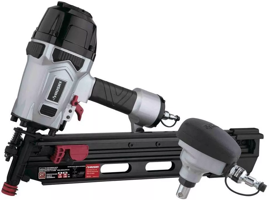 Husky Framing and Mini Palm Nailer Kit Pneumatic 21 Degree Drive