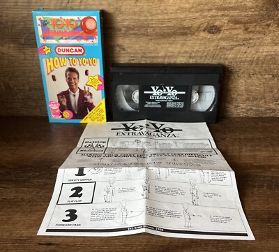 VTG Arne Dixon How To Yo Yo Instructional VHS Tape Duncan 1992 With Insert