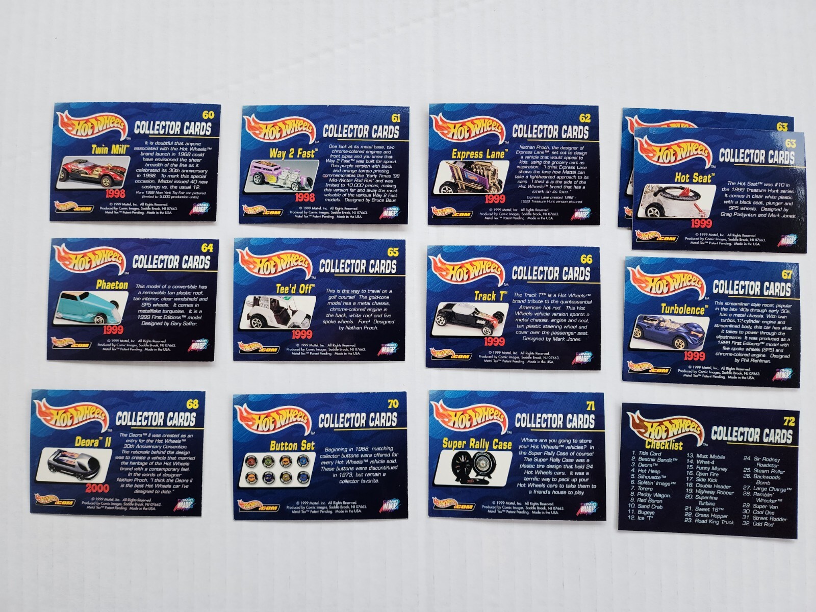 1999 Hot Wheels Collectors Card Set Incomplete Chromium Comic Images Lot READ - Picture 11 of 13