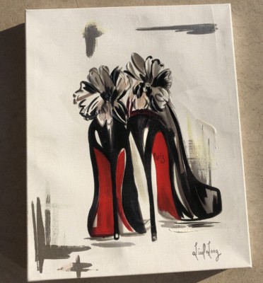 Liesl Long Paris High Heels Painting on Canvas