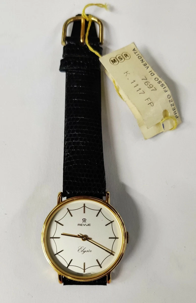 Orologio Revue vintage da uomo 32 mm a carica Swiss Made anni 70 new old stock