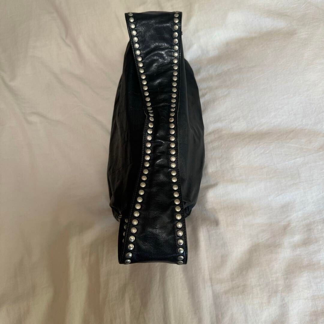 Miu Miu 1990s Black Studs Shoulder Bag Rare Vintage Archive Miu Miu 1990s Black Studs Shoulder Bag Rare Vintage Archive