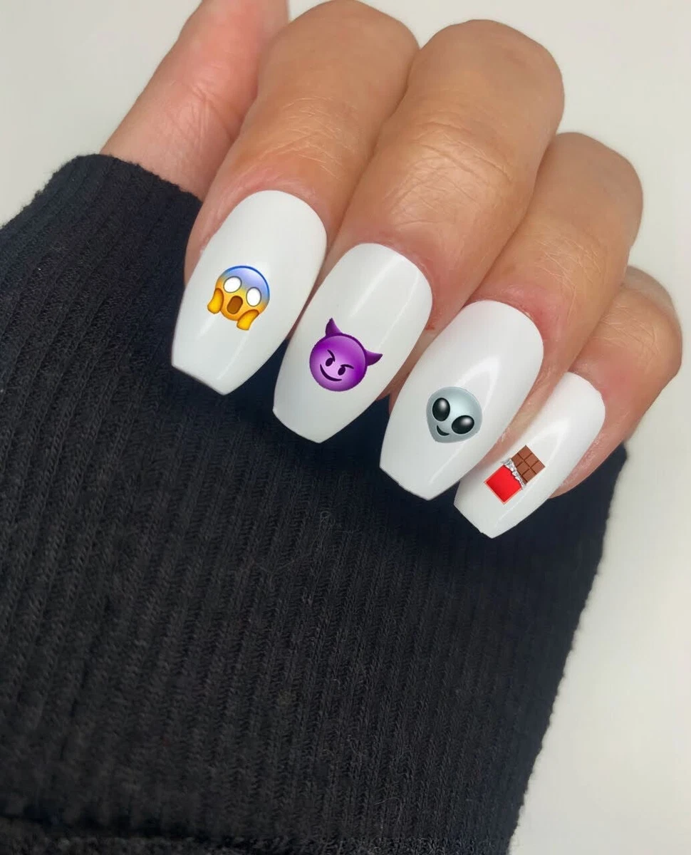 5 Cute EMOJI Nail Art Tutorial ☺️ - YouTube