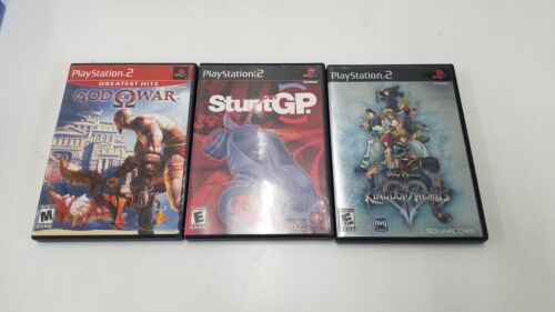 Lot of 3 Untested PS2 Games Kingdom Hearts 2, StuntGP, and God of War - Bild 1 von 3