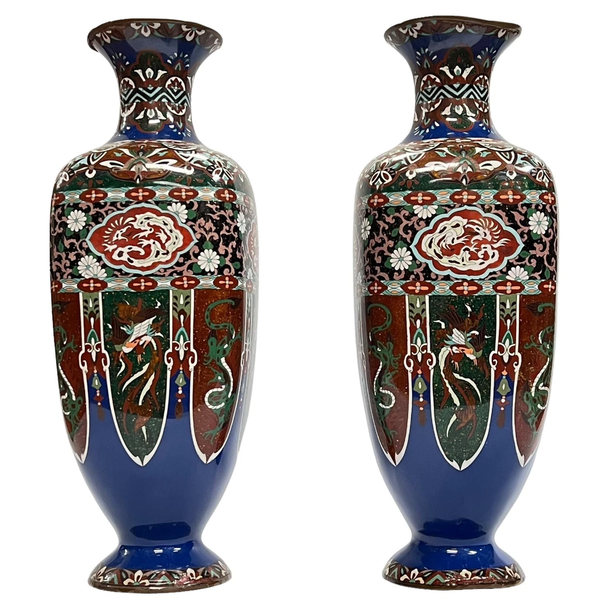 铜1850-1899 年日本花瓶| eBay
