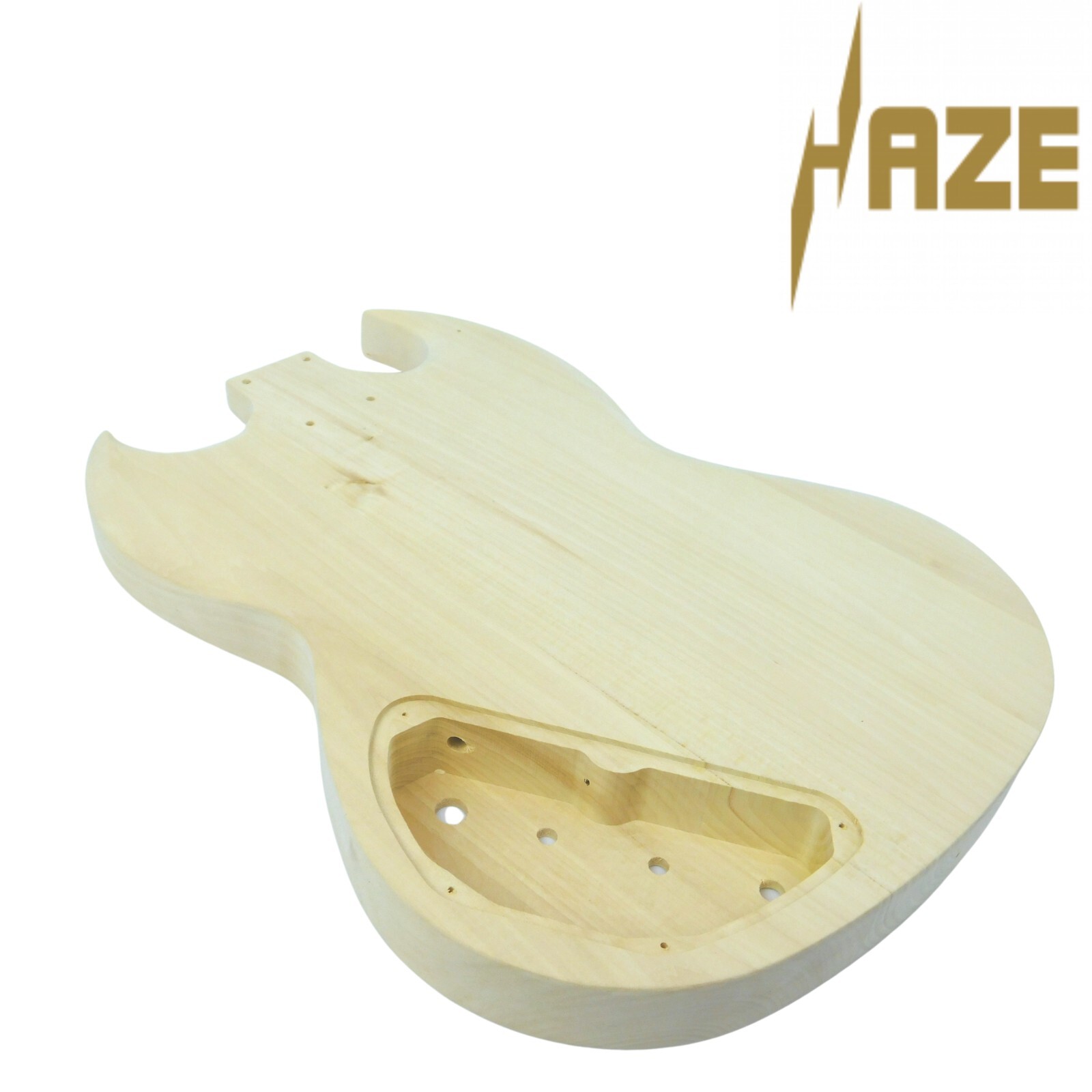 Haze SG style Guitar DIY, Solid Basswood body, Maple neck, No soldering