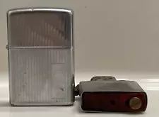 VINTAGE 1969 ZIPPO ENGINE TURNED RED FELT INSERT CIGARETTE LIGHTER