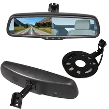 For Jeep Wrangler JK 07-17 Back Up Camera Spare Tire Carrier+4.3" Mirror Monitor