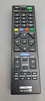 RM-YD092 Substitute For Sony RM-YD072 / RMYD072 TV Remote Control