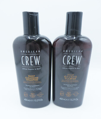 AMERICAN CREW DAILY CLEANSING SHAMPOO 15.2 oz X 2
