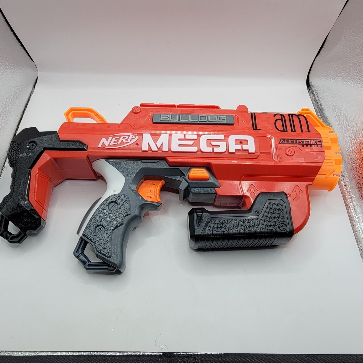 NERF Mega Accustrike Bulldog Toy Dart Gun Blaster Barely Used Red