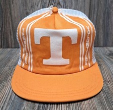 Vintage Tennessee Volunteers UT Snapback Trucker Hat Cap - Orange and White Mesh