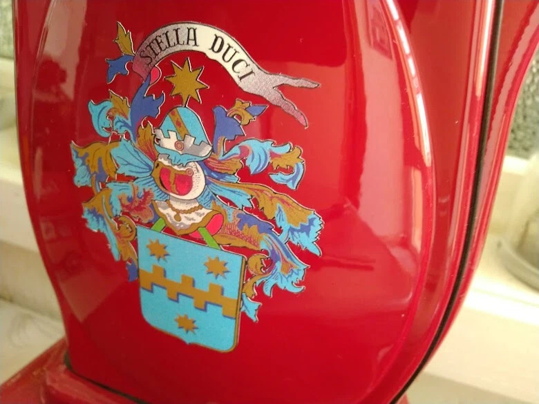 Adesivo Stella BERKEL, per restauro bilance affettatrici. 6,5cmx8cm