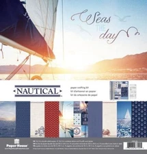 Paper House~12X12~SEAS THE DAY~ NAUTICAL~ paper crafting kit~Quick Ship