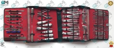 DENTAL SURGICAL ORAL EXTRACTION SURGERY FORCEPS ELEVATORS INSTRUMENTS KIT 61 PCS
