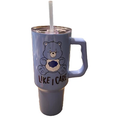 Care Bears Grumpy Bear  Like I Care  Stainless Steel Travel Cup