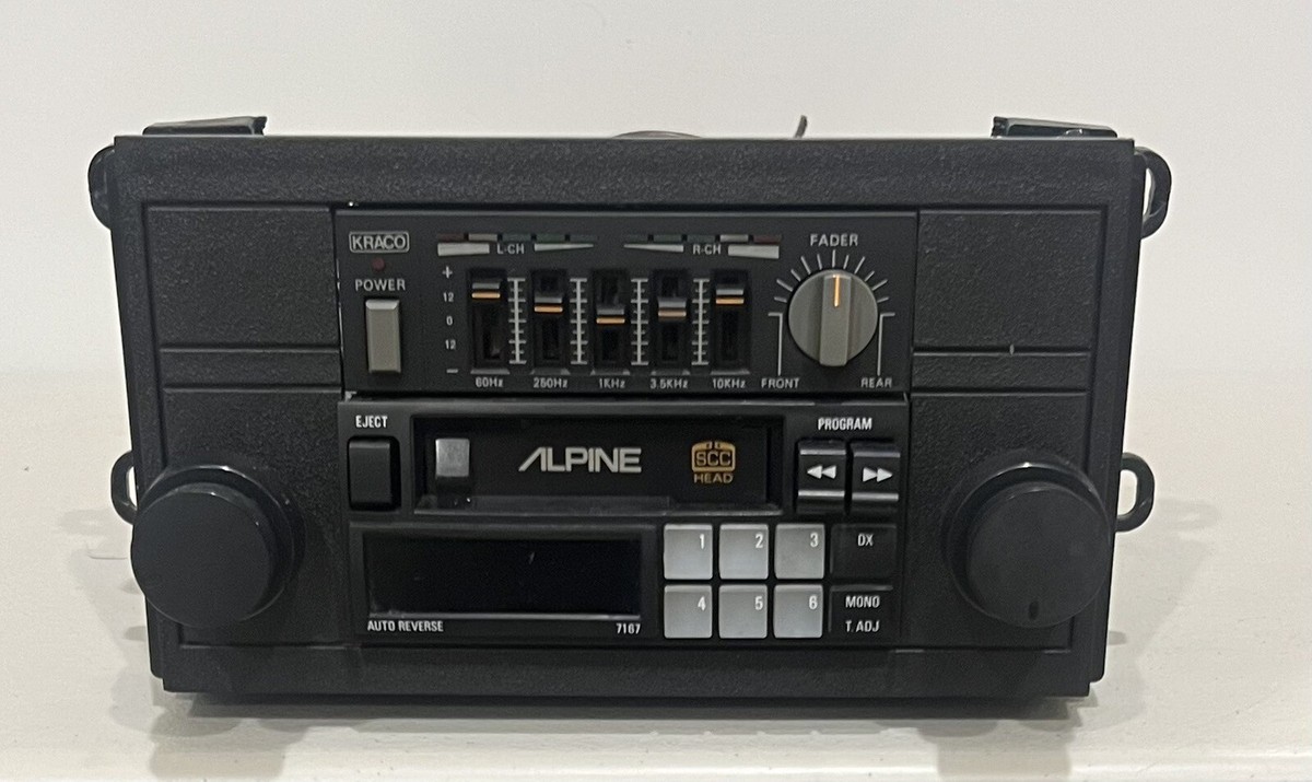 Alpine 7167 Radio Cassette Player In Dash Receiver SCC Head Gold