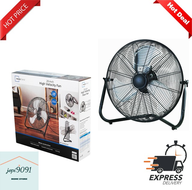 Mainstays SFC1500B 20 inch High Velocity Drum Fan with Wall Mount