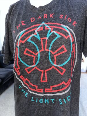 Star Wars  The Dark Side The Light Side Black T Shirt Size Medium
