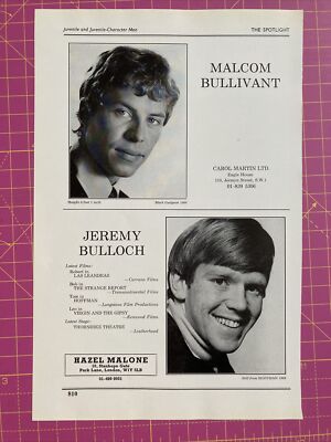 Jeremy Bulloch Boba Fett - selten, original 1970 Schauspielagentur Z-Seite