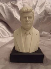 John F Kennedy JFK Bust / Statue : NEW IN BOX  6" High / WHITE
