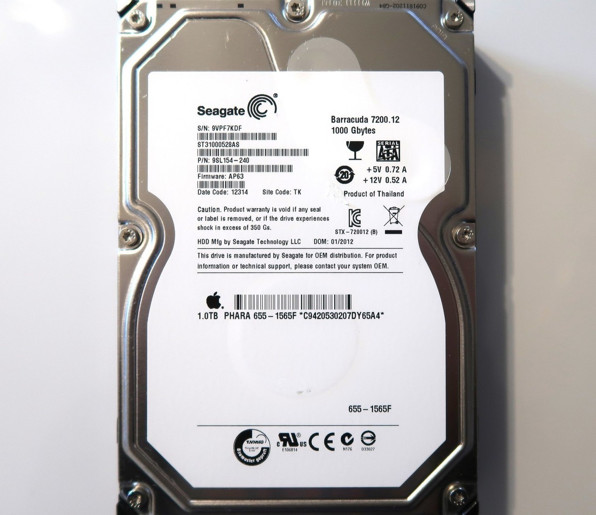 Seagate St31000528as 9sl154-302 100536501 Rev A 3.5... FF8 Seagate St31000528as 9sl154-302 100536501 Rev A 3.5... FF8