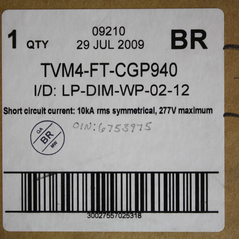 LUTRON TVM4-FT-CGP940 TVM4-FT TVM 120/277V GRAFIK EYE LIGHTING CONTROL PANEL - Image 4 of 4