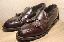 Johnston & Murphy Crown Aristocraft Shell Cordovan Tassel Loafers Sz 8.5 D/B USA