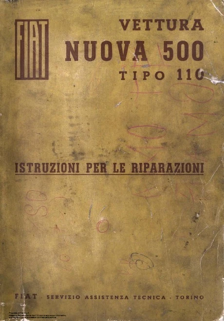 CD Manuale Officina Istruzioni Riparazioni FIAT Nuova 500 Tipo 110 1957* - Immagine 3 di 4