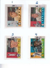 1959, 60, 62 TOPPS BASEBALL CARDS EX TO MINT YOUR CHOICE