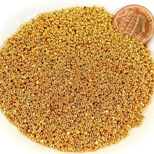 Preciosa Czech Charlotte Cut Seed Beads 13/0 1x1.7mm Gold Full Aurum coat 50gr