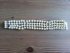 Zuchtperlenarmband 4-reihig, Schloss 585ger W...
