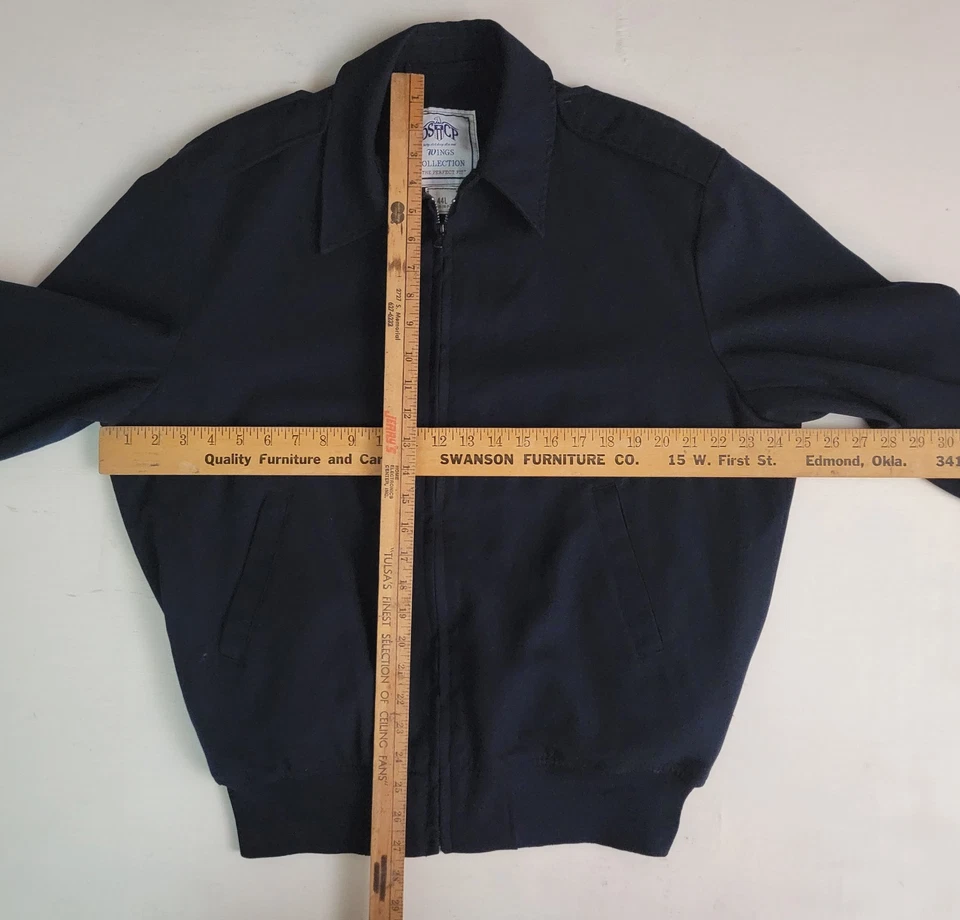 Vintage DSCP Wings Wool Blend Lightweight Military Bomber Harrington Jacket 44 L - Image 3 of 4