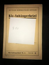 DDR Kfz Brief Anhänger Eigenbau Baujahr 1974 Nutzlast 175kg