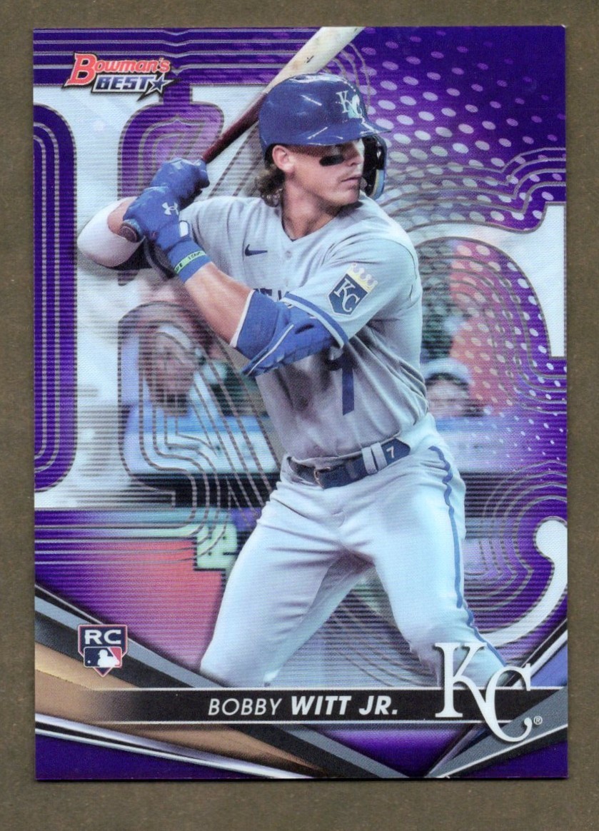 Bobby Witt Jr. 2022 Bowman's Best SP Purple Refractor RC #d /250 - Royals 🔥