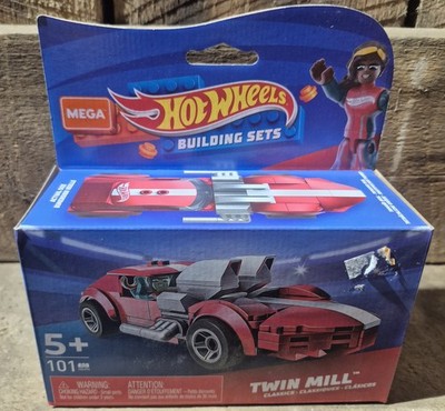 Hot Wheels Mega Construx Twin Mill (Red) with Figure ~ New Release Color