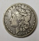 1893 P Morgan Silver Dollar Very Good VG Or Fine F Rim Hit Key Date US $1