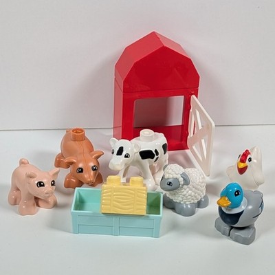 Lego Duplo 6 Bauernhoftiere Konvolut Kuh Schweine Schafe Ente Huhn Zubehör