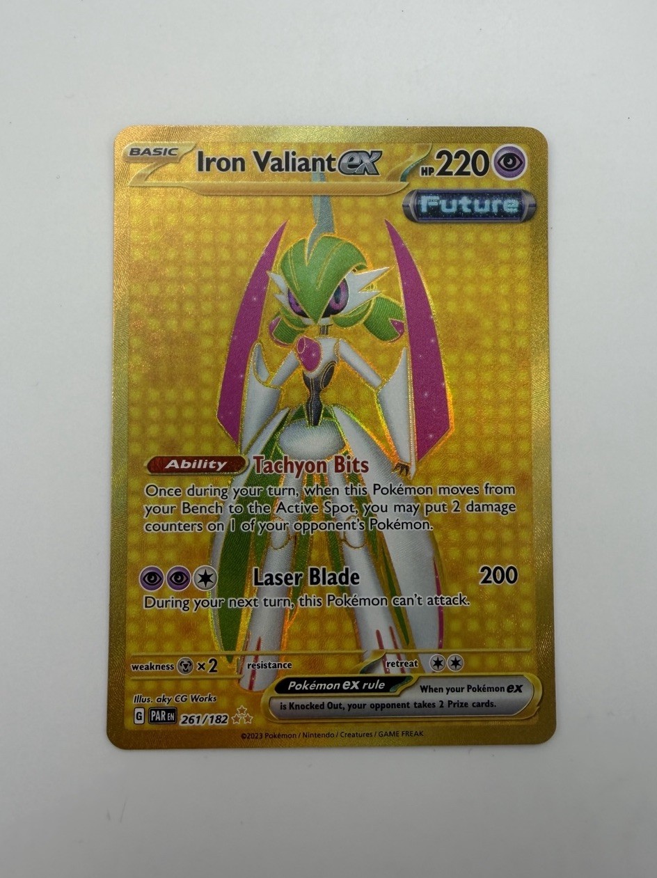 Pokemon TCG Iron Valiant ex 261/182 SV04 Paradox Rift Hyper Rare Holo EN