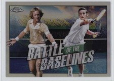2021 Topps Chrome Battle of the Baselines Rod Laver Roy Emerson #BB-3 HOF 1m01