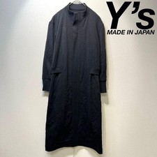 Yohji Yamamoto Y  S Long Jacket Poly-shrunk wrinkled zip dress long coat 2