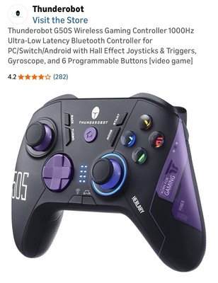 Thunderobot G50S Wireless Gaming Controller 1000Hz Ultra-Low Latency Bluetooth C