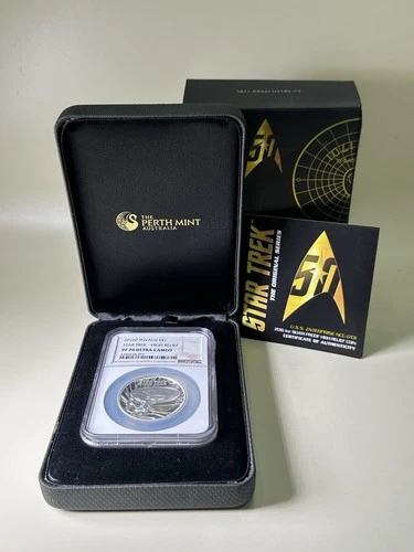 2016-P Tuvalu Star Trek .999 Silver High Relief 1 Oz Coin NGC PF70 Ultra Cameo